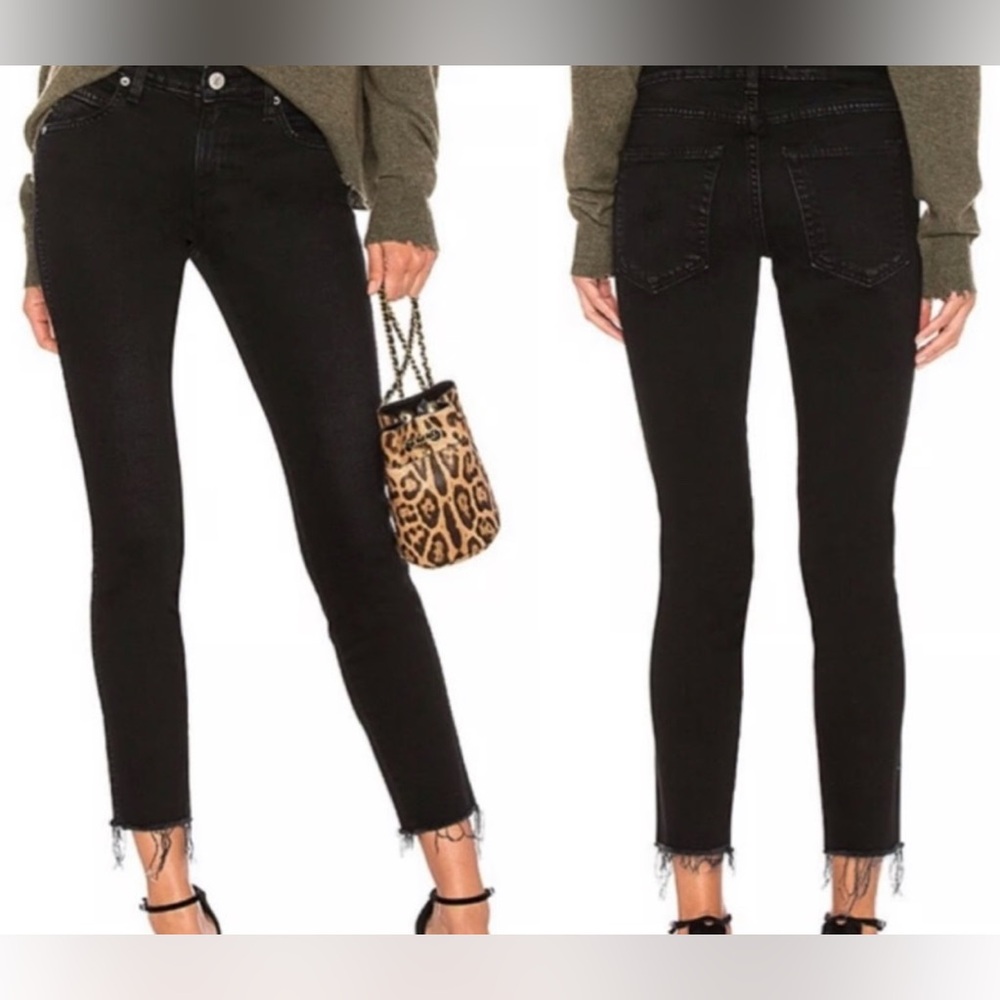 rag & bone Black Ankle Skinny Jeans